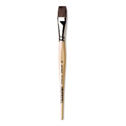 Da Vinci Petit Gris Pur Blue Squirrel Brush - Flat Wash, Short Handle, Size 18