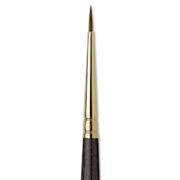 Da Vinci Harbin Kolinsky Brush - Sharp Round, Short Handle, Size 0 close up
