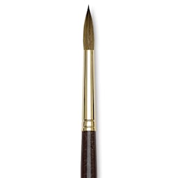 Da Vinci Harbin Kolinsky Brush - Sharp Round, Short Handle, Size 8 close up