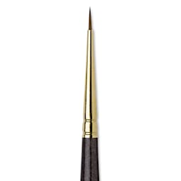 Da Vinci Harbin Kolinsky Brush - Sharp Round, Short Handle, 3/0 close up