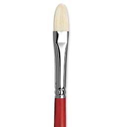 Da Vinci Maestro 2 Hog Bristle Brush - Short Filbert, Long Handle, Size 6 close up
