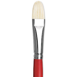 Da Vinci Maestro 2 Hog Bristle Brush - Short Filbert, Long Handle, Size 10 close up