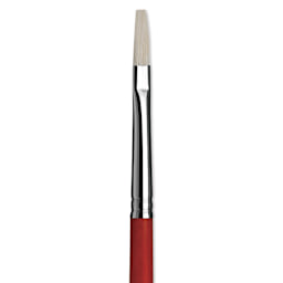 Da Vinci Maestro 2 Hog Bristle Brush - Flat, Long Handle, Size 2 close up