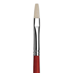 Da Vinci Maestro 2 Hog Bristle Brush - Flat, Long Handle, Size 4 close up