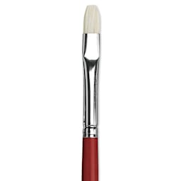 Da Vinci Maestro 2 Hog Bristle Brush - Bright, Long Handle, Size 3 close up