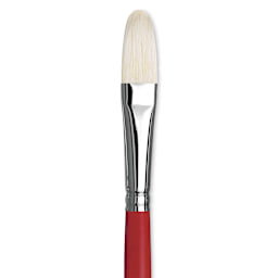 Da Vinci Maestro 2 Hog Bristle Brush - Filbert, Long Handle, Size 8 close up