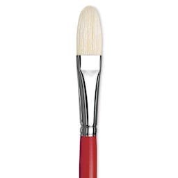 Da Vinci Maestro 2 Hog Bristle Brush - Filbert, Long Handle, Size 10 close up