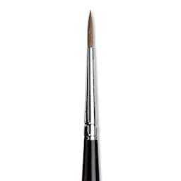 Da Vinci Maestro Kolinsky Sable Brush - Round, Short Handle, Size 3 close up