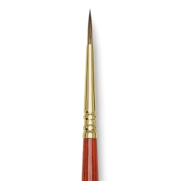 Blick Master Kolinsky Sable Brush - Pointed Round, Short Handle, Size 1 close up