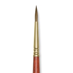 Blick Master Kolinsky Sable Brush - Pointed Round, Short Handle, Size 4 close up