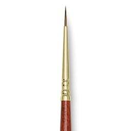 Blick Master Kolinsky Sable Brush - Pointed Round, Short Handle, 2/0 close up