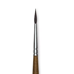Blick Studio Natural Squirrel Brush - Round, Black Handle, Size 2 close up