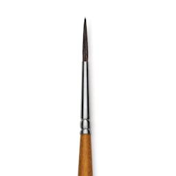 Blick Studio Natural Squirrel Brush - Round, Black Handle, Size 4 close up
