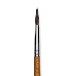 Blick Studio Natural Squirrel Brush - Round, Black Handle, Size 8 close up