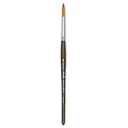 Blick Studio Short Handle Synthetic Brush - Round, Black Handle, Size 8