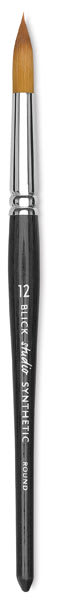 Blick Studio Short Handle Synthetic Brushes - Round brush shown upright