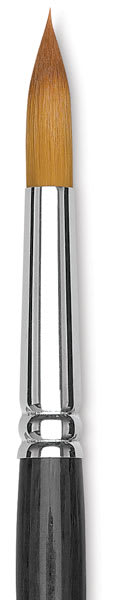 Blick Studio Short Handle Synthetic Brushes - Closeup of Round brush