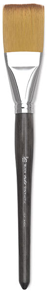 Blick Studio Short Handle Synthetic Brushes - Flat Wash brush shown upright