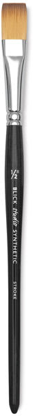 Blick Studio Short Handle Synthetic Brushes - One Stroke Wash brush shown upright