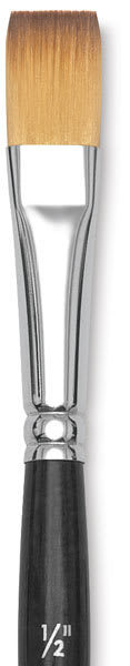 Blick Studio Short Handle Synthetic Brushes - Closeup of One Stroke Wash brush