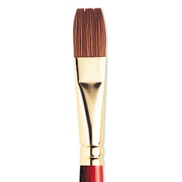 Winsor & Newton Sceptre Gold II Brush - Flat Wash, Short Handle, 1/2" close up
