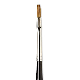Da Vinci Maestro Kolinsky Brush - Flat, Short Handle, Size 2 close up