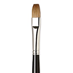 Da Vinci Maestro Kolinsky Brush - Flat, Short Handle, Size 10 close up