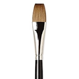 Da Vinci Maestro Kolinsky Brush - Flat, Short Handle, Size 16 close up