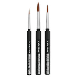 Da Vinci Cosmotop Spin Travel Brushes - Series 5393, Urban Sketching Set of 3, laid out