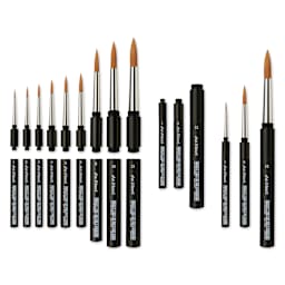 Da Vinci Cosmotop Spin Travel Brushes, various sizes shown