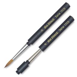 Da Vinci Maestro Kolinsky Travel Round Brushes (one opened and one closed)