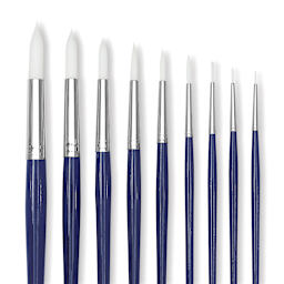 Blick Scholastic Short Handle Wonder White Brush Classpack - Round, Short Handle, Class Pack of 72