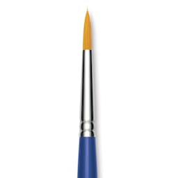 Blick Scholastic Short Handle Golden Taklon Brush - Round, Size 6