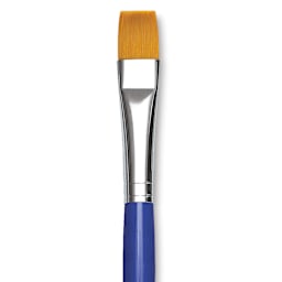 Blick Scholastic Short Handle Golden Taklon Brush - Flat Wash, Size 1/2"