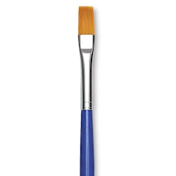 Blick Scholastic Short Handle Golden Taklon Brush - Flat Wash, Size 1/4"
