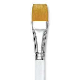 Blick Scholastic Short Handle Golden Taklon Brush - Flat Foot, Size 3/4"