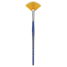 Blick Scholastic Short Handle Golden Taklon Brush - Fan, Short Handle, Size 6