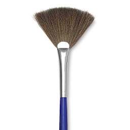 Blick Scholastic Short Handle Red Sable Brush - Fan, Size 4 close up