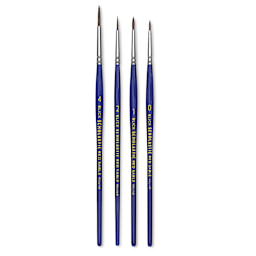 Blick Scholastic Short Handle Red Sable Brush Set - Round, Set of 4