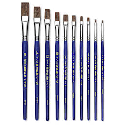 Blick Scholastic Pony Brush Set - Bright, Short Handle, Set of 10