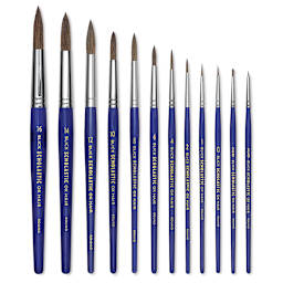 Blick Scholastic Ox Brush Set - Round, Short Handle, Set of 12