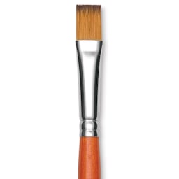 Raphael Golden Kaerell Brush - Flat, Short Handle, Size 10, close-up