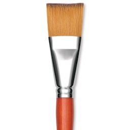 Raphael Golden Kaerell Brush - Flat, Short Handle, Size 24, close-up