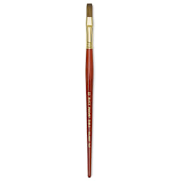 Blick Master Kolinsky Sable Brush - Flat, Short Handle, Red, Size 10