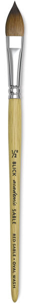 Blick Academic Sable Brushes - Single Oval Wash Brush upright