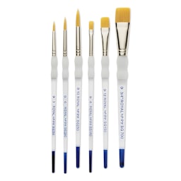 Royal Langnickel Soft Grip Golden Taklon Brush Set - Class Pack, Shaders and Rounds, Set of 72 (one of each shape and size)