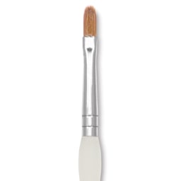 Royal & Langnickel Soft Grip Synthetic Sable Brushes - Filbert, Short Handle, Size 4, close-up
