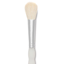 Royal & Langnickel Soft Grip White Goat Hair Mop Brush - Short Handle, Size 1/2", close-up
