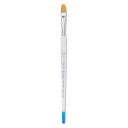 Royal & Langnickel Soft Grip Golden Taklon Brush - Filbert, Short Handle, Size 10
