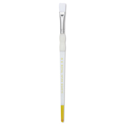 Royal & Langnickel Soft Grip White Taklon Brush - Bright, Short Handle, Size 6